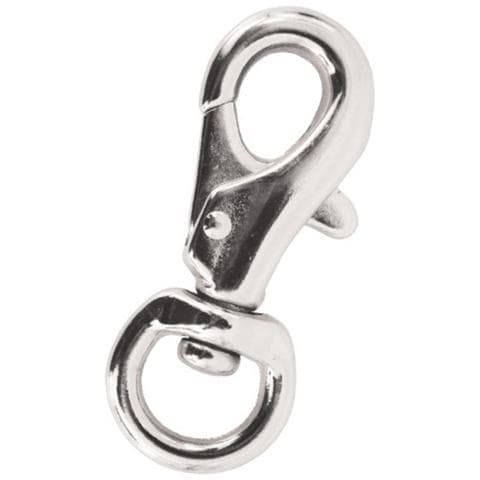 Moschettone per lunghina con cameretta tonda misura unica colore silver - Foto 1
