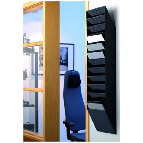 Flexiboxx 12 A4 Orizzontale Espositore Da Parete 12 Nero - Foto 1