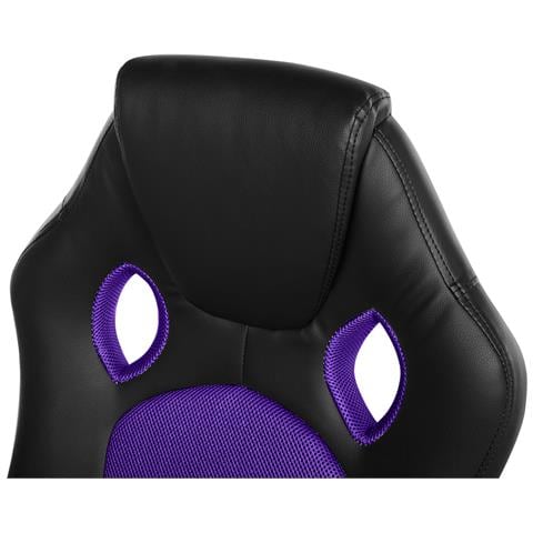 Sedia Da Ufficio In Ecopelle Viola Rest - Foto 26