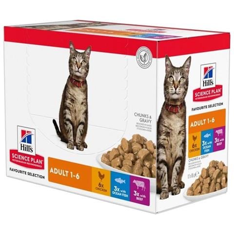 Hill's Feline Adult Multipack Classic - Saszetka 12x85g - Foto 1