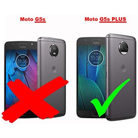 Cadorabo Custodia Compatibile Con Motorola Moto G5s Plus In Grigio Chiaro Marrone - Coperchio Protettiva Con Chiusura Magnetica, Funzione Stand E Tasca Per Le Carte - Foto 2