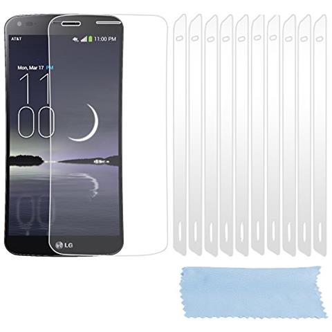 Protezioni Per Lo Schermo Compatibili Con Lg G Flex (1.gen.) In Alto Chiaro - 10 Pezzi Di Pellicola Protettiva Altamente Trasparente Contro Polvere, Sporco E Graffi - Foto 1