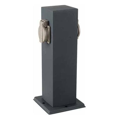 V-tac Vt-1155-2 Presa Elettrica Da Giardino A Pilastro 2 Prese 16a Eu Corpo In Acciaio Inossidabile Grigio Scuro Ip44 - Sku 8820 - Foto 1