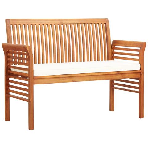 Panca Da Giardino A 2 Posti 120 Cm In Legno Massello Di Acacia - Foto 1