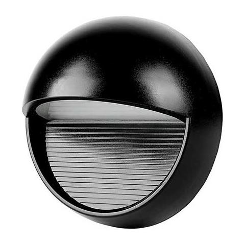 V-tac Vt-1182 Lampada Applique Led 3w Parete Segnapasso Tondo Nero Ip65 Bianco Naturale 4000k - Sku 1405 - Foto 1