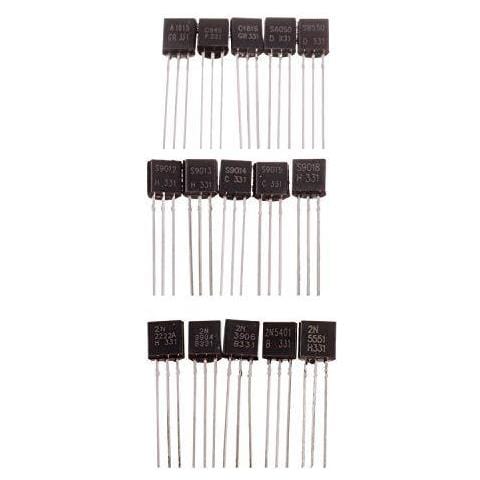 15 Valori 750 Pezzi A1015 C945 C1815 S8050 S8550 S9012 S9013 S9014 S9015 S9018 2n2222 2n3904 2n3906 2n5401 2n5551 Pnp Potenza Npn General Purpose Transistor Assortimento Kit - Foto 2