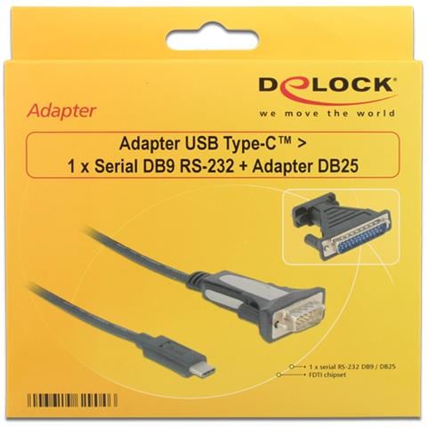 62904 USB Type-C RS-232 Nero cavo di interfaccia e adattatore - Foto 2
