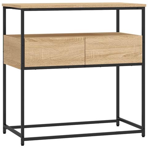 Tavolino Consolle Rovere Sonoma 75x40x75cm In Legno Multistrato - Foto 1