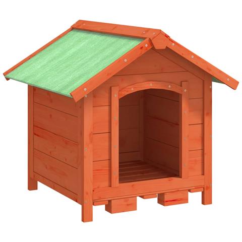 Cuccia Per Cani Marrone 65x65x61,5 Cm In Legno Massello Di Pino - Foto 1