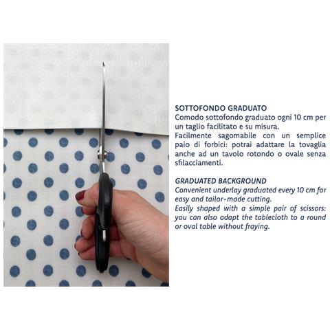 Mollettone Tovaglia Copritavolo Gommato Antiscivolo Proteggi Tavolo Pois 140x230 Pois - Foto 5