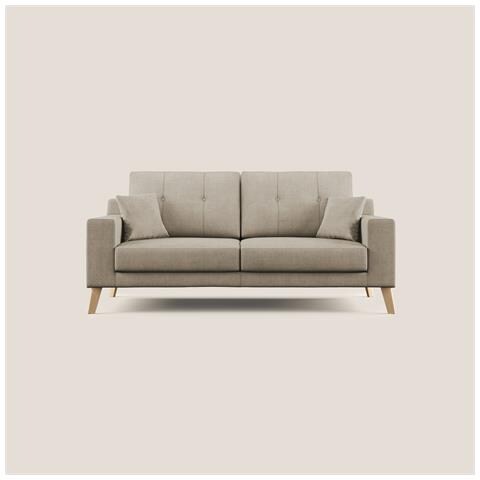Danish Divano moderno in tessuto morbido impermeabile T02 146 cm beige - Foto 3