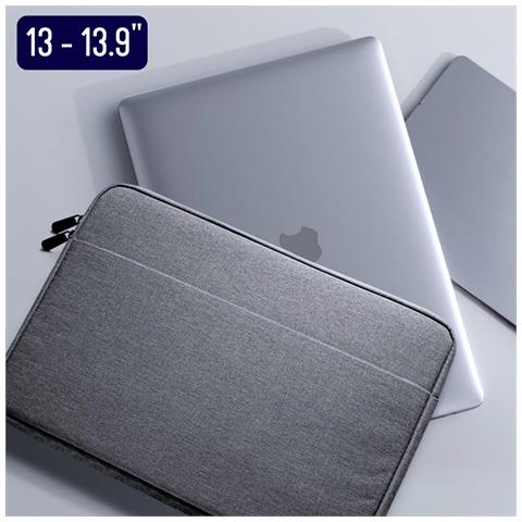 Pochette Impermeabile Per Computer Portatile Da 13 A 13,9 Pollici, Grigio Scuro - Foto 5