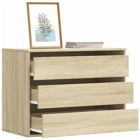 Cassettiera Angolare Rovere Sonoma 80x41x58cm Legno Multistrato - Foto 1