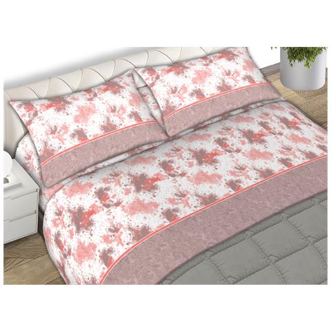 Completo Lenzuola In Morbida Flanella Made Italy Disegno Stain C.n 2 Piazze Rosa - Foto 1