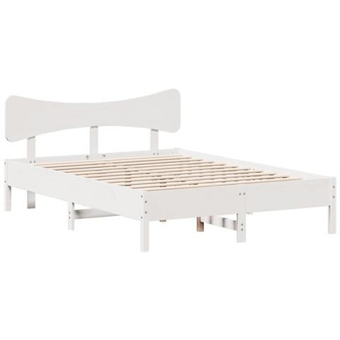 Giroletto Senza Materasso Bianco 120x190 Cm Legno Massello Pino - Foto 2