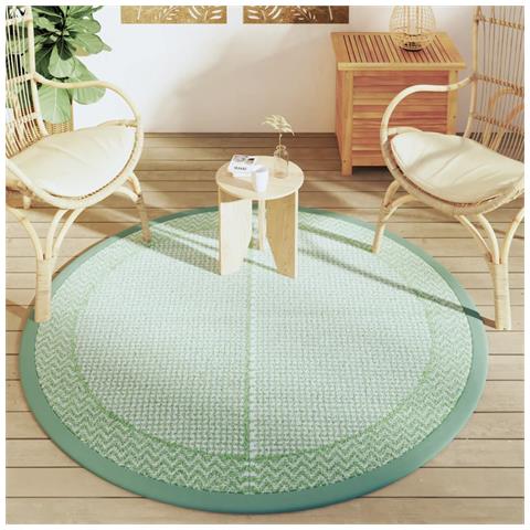 Tappeto Da Esterno Verde 160 Cm In Pp - Foto 3