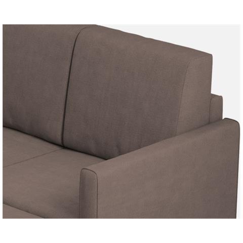 Divano Karay 2 Posti (due Sedute Da 60cm) + Pouf Misure Esterne L. 138 P. 155 Colore Talpa - Foto 2