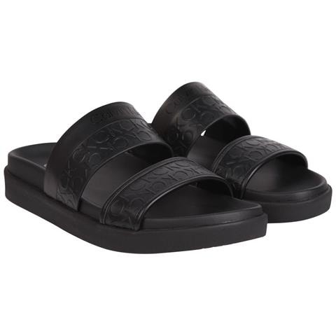Ergo Slide Mono Ciabatte Pelle Scarpe Donna Nero Eu 41, Hw0hw01535 0gn - Foto 2