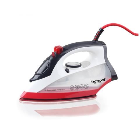 Ferro da Stiro TFV-2405C Ferro a vapore Piastra in Ceramica 2400 W Nero / Rosso / Bianco - Foto 2