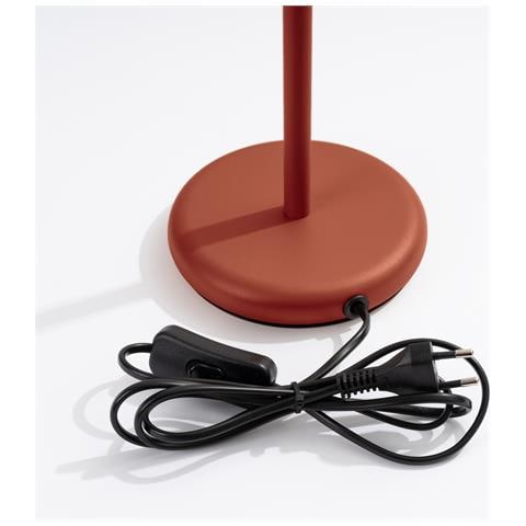 Lampada Da Tavolo Karbon Rosso Ocra Sl. 1643 - Minimalista Lampada Da Scrivania Ocra Rossa 43x14.5x19.5 Cm - Foto 8