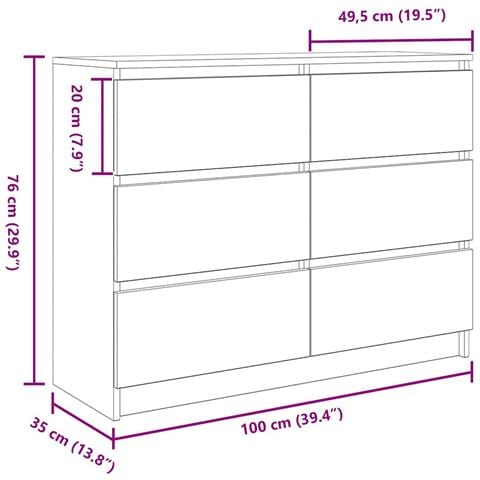 Credenza Rovere Artigianale 100x35x76 cm in Legno Multistrato - Foto 9