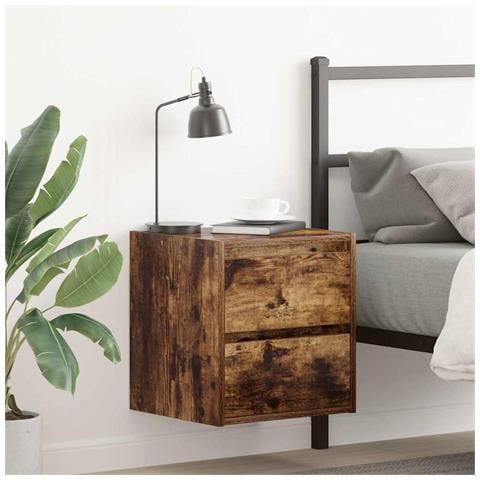 Comodino a Muro Rovere Fumo 38x34x40 cm - Foto 1