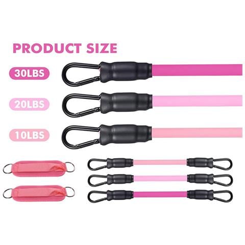 Set Di Fasce Per Caviglia Per Allenamento (rosa Sfumato, 3 Fasce E 2 Cavigliere) - Foto 1