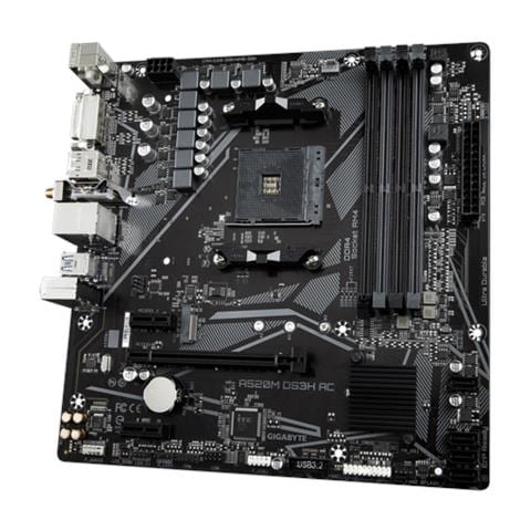 A520M DS3H AC Scheda Madre - CPU AMD Ryzen Serie 5000, VRM 5+3 fasi, fino a 4733 MHz DDR5 (OC), 1xPCIe 3.0 M. 2, LAN GbE, WIFI 5, USB 3.2 Gen 1 - Foto 5