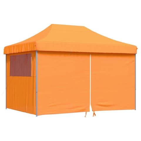 Tendone Per Feste Pieghevole Pop-up Con 4 Pareti Arancione - Foto 2