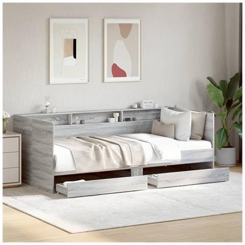 Divano Letto Con Cassetti Senza Materasso 90x200 Cm - Foto 1