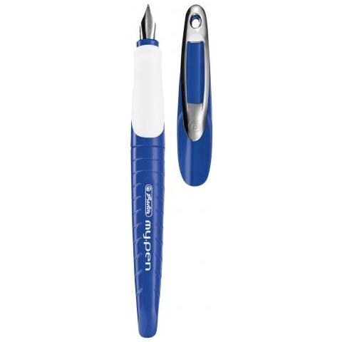 Herlitz My.pen Penna Stilografica Sistema Di Riempimento Della Cartuccia Blu, Bianco 1 Pz - Foto 1