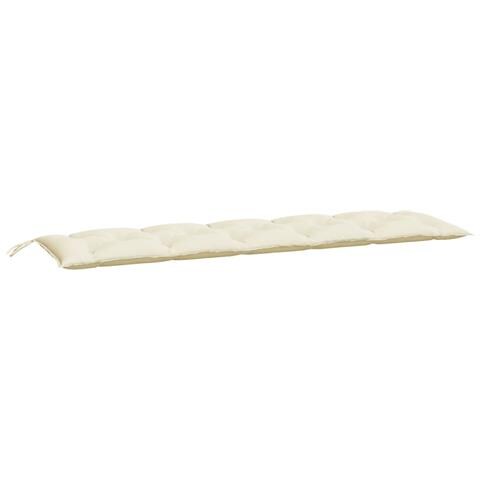 Cuscino Per Panca Giardino Crema 180x50x7 Cm In Tessuto Oxford - Foto 2