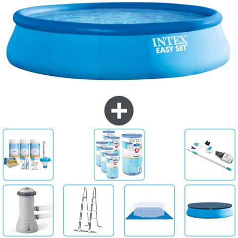 Piscina Fuori Terra - In Giro - 457x457x107 Cm - Blu - Include Accessori Coordinati Cb45 - Foto 1