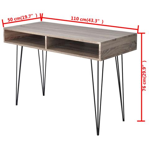 Lusso Casadino -  Scrivania Con 2 Scomparti Grigia - Foto 4