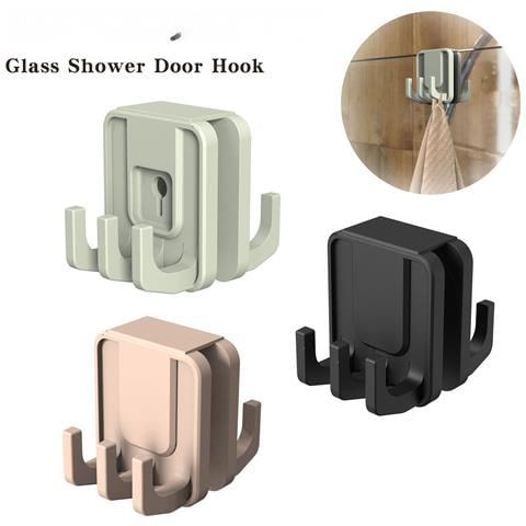 Ganci In Silicone Per Box Doccia, Ganci Da Appendere Sopra La Porta Per Il Bagno Black - Foto 6