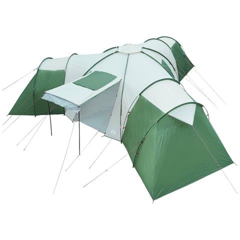 Tenda da Campeggio a Cupola per 12 Persone Verde Impermeabile - Foto 8