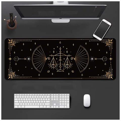 Tappetino Per Tastiera Zodiaco Bilancia Con Bordi Cuciti - Design Elegante E Funzionale - Foto 1