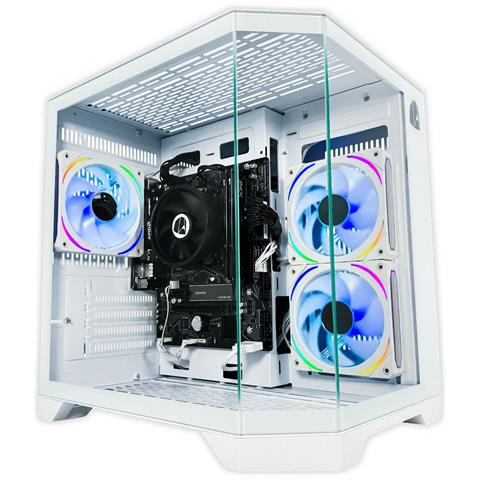 Pc Gaming Avanzato Bronze Plus Bianco - R5 5600gt, Radeon Graphics, 32gb, 1 Tb M2, Win11 - Pronto Per Giocare - Foto 1