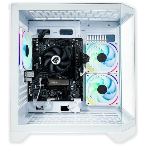 Pc Gaming Avanzato Bronze Plus Bianco - R5 5600gt, Radeon Graphics, 32gb, 1 Tb M2, Win11 - Pronto Per Giocare - Foto 2