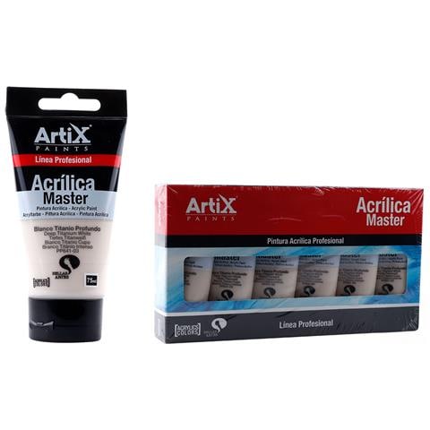 Pack Da 6 Uds. Pittura Acrilica Expert 75 Ml Bianco Titanio - Foto 1