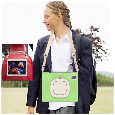 Custodia Per Ipad Air 5/air 4 10.9” Con Supporto E Tracolla Verde - Foto 4