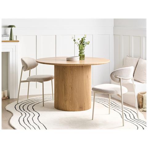 Tavolo Da Pranzo Sheho Marrone Chiaro 120 Cm 120 Cm - Foto 1