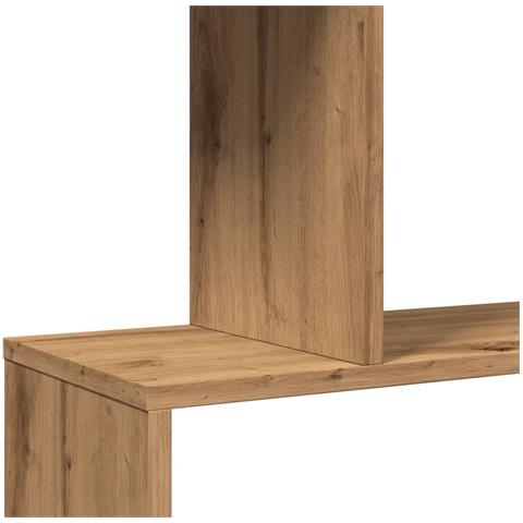 Libreria 5 Ripiani Rovere Artigianale 70x24x161 cm Truciolato - Foto 9