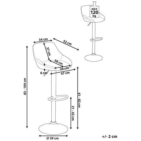 Set Di 2 Sgabelli Da Bar Medulin Bouclé Beige Chiaro - Foto 7