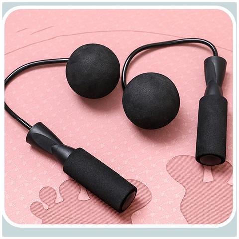 Corda Per Saltare Senza Fili Ponderata Con Sfera In Schiuma Nera Per Fitness Aerobico E Allenamento - Foto 3