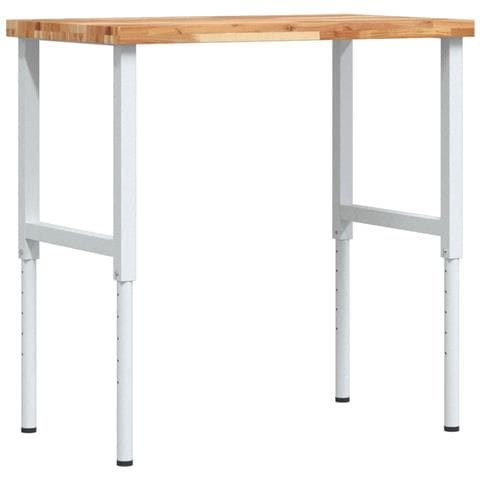 Banco Lavoro 100x60x(73-99,5) cm Legno di Acacia Rettangolare - Foto 1