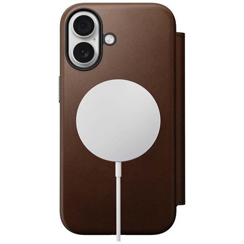 Custodia Folio Per Iphone 17 Magsafe Con Porta-carte E Chiusura Magnetica, Marrone - Foto 2