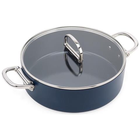 Casseruola Bassa Antiaderente Space 28 Cm Manico Pieghevole In Acciaio Inox Adatta Per Induzione E Forno Fino A 232 Gradi Facile Da Riporre - Foto 3