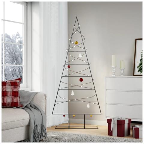 Albero di Natale Decorativo in Metallo Nero 180 cm - Foto 2