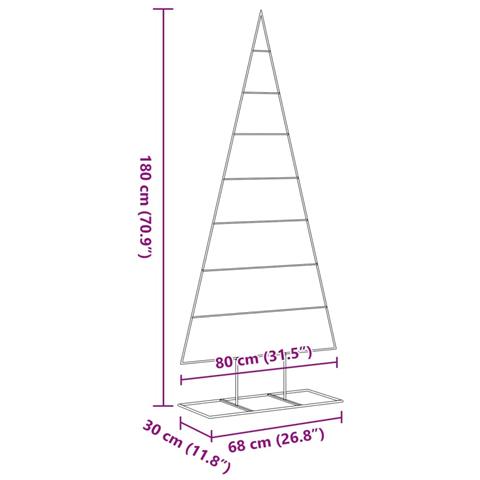 Albero di Natale Decorativo in Metallo Nero 180 cm - Foto 7